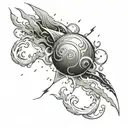 jupiter lightning tattoo design idea