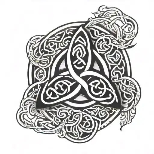 Celtic triskelle symbol tattoo design idea