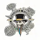 Fighting Irish, Serb stands tattoo design idea