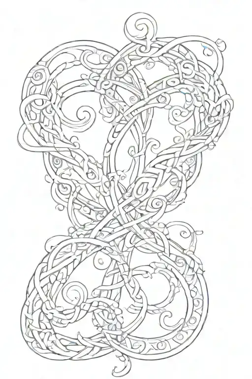 Infinity Symbol with names tattoo design idea