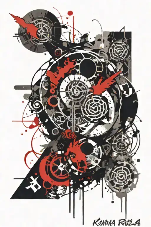 karma symbol tattoo design idea