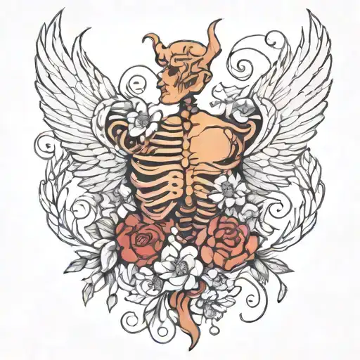 ribs with flowers intertwined representing how god makes all things new  tattoo design idea