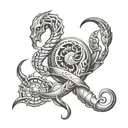 Scorpio Aries Capricorn Cancer tattoo design idea