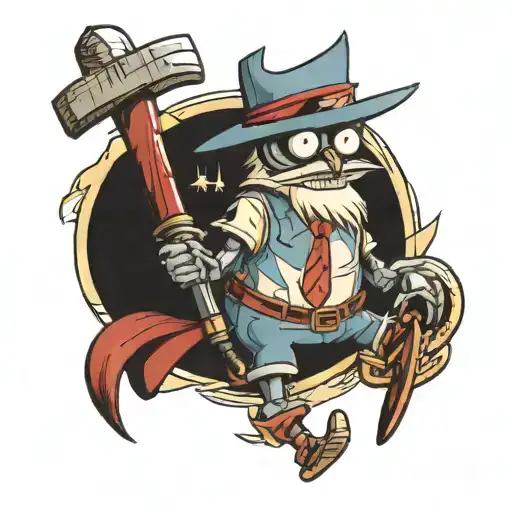 regular show mordecai tattoo design idea