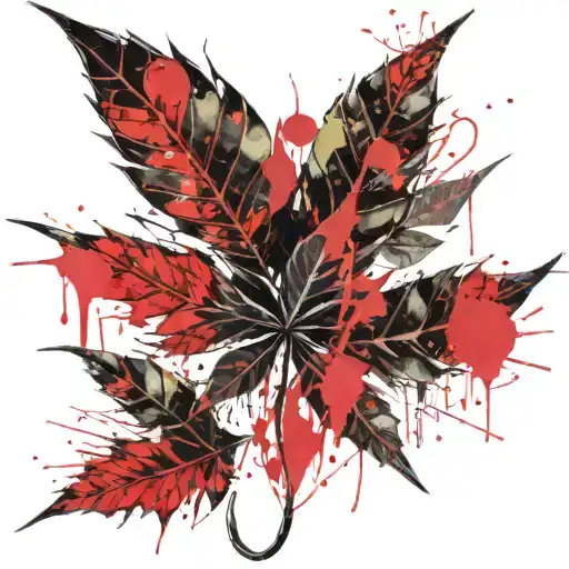 mordecai weed leaf tattoo design idea