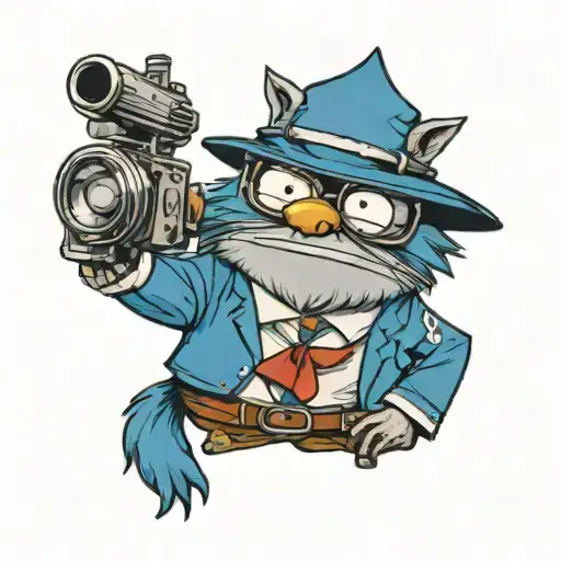 regular show mordecai tattoo design idea