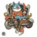 regular show mordecai tattoo design idea