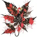 mordecai weed leaf tattoo design idea