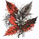mordecai weed leaf tattoo design idea