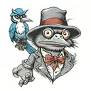 regular show mordecai tattoo design idea