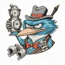 regular show mordecai tattoo design idea