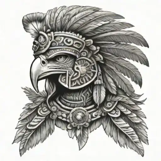 Aztec Eagle Warrior tattoo design idea