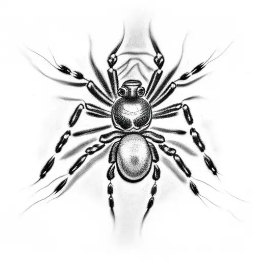 black widow spider tattoo design idea