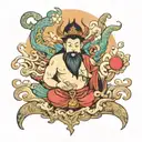 chinese god  tattoo design idea