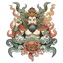 chinese god  tattoo design idea