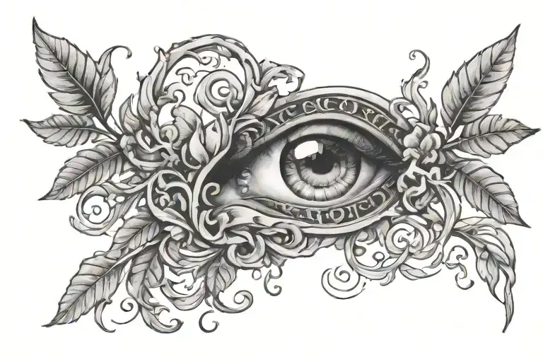 IX • II • MCMLIV infront as roman numerals, vines behind it,   tattoo design idea