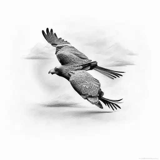 2 crows  tattoo design idea