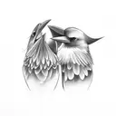 2 crows  tattoo design idea