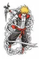 Ichigo half hollow tattoo design idea