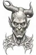 devil horns tattoo design idea
