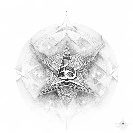 lords prayer,stars tattoo design idea