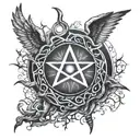 Supernatural Anti Possession with a Pysch Tv show twist  tattoo design idea