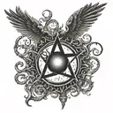 Supernatural Anti Possession with a Pysch Tv show twist  tattoo design idea