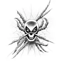 Spider ghost rider tattoo design idea