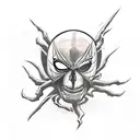 Spider ghost rider tattoo design idea