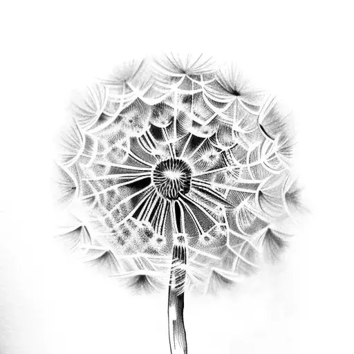 Dandelion tattoo design idea