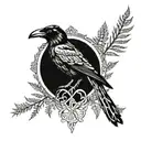 runes, Knotwork, Fern, Ravens tattoo design idea