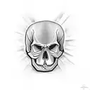 Dark art, half sleeve, skull, absurdist, geometri  tattoo design idea