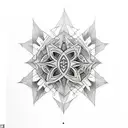 A unique tattoo design inspired by the intricate patterns of coffee stains, incorporating elements of geology like layers of sedimentary rocks. tattoo design idea