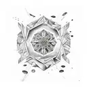 A unique tattoo design inspired by the intricate patterns of coffee stains, incorporating elements of geology like layers of sedimentary rocks. tattoo design idea