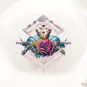 xo all disrespect tattoo design idea