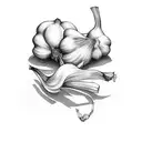 garlic tattoo design idea