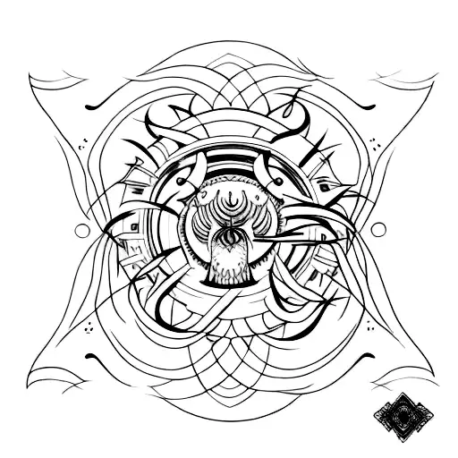 astrix techno tattoo design idea