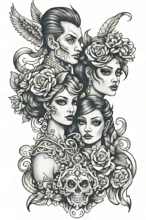 Andy and Antonella  tattoo design idea