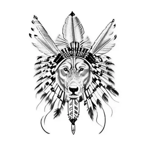 Native Indian tattoo design idea