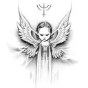 angel whispering  tattoo design idea