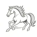 pegasus horse with wings tattoo design idea