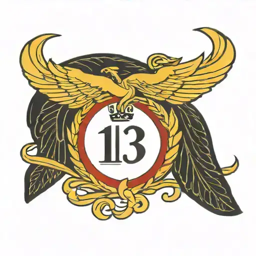 Fred Perry logo with the number 131 in the middle tattoo design idea