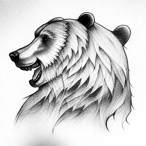 Bear tattoo design idea