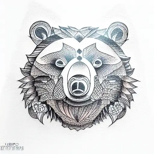 Bear tattoo design idea
