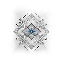 a diamond half rough half polished tattoo design idea