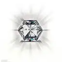 a diamond half rough half polished tattoo design idea