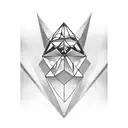 a diamond half rough half polished tattoo design idea