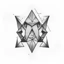 a diamond half rough half polished tattoo design idea