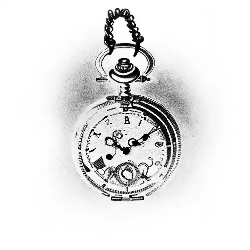 steampunk pocket watch sketch