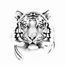 tiger climbing a wall tattoo design idea